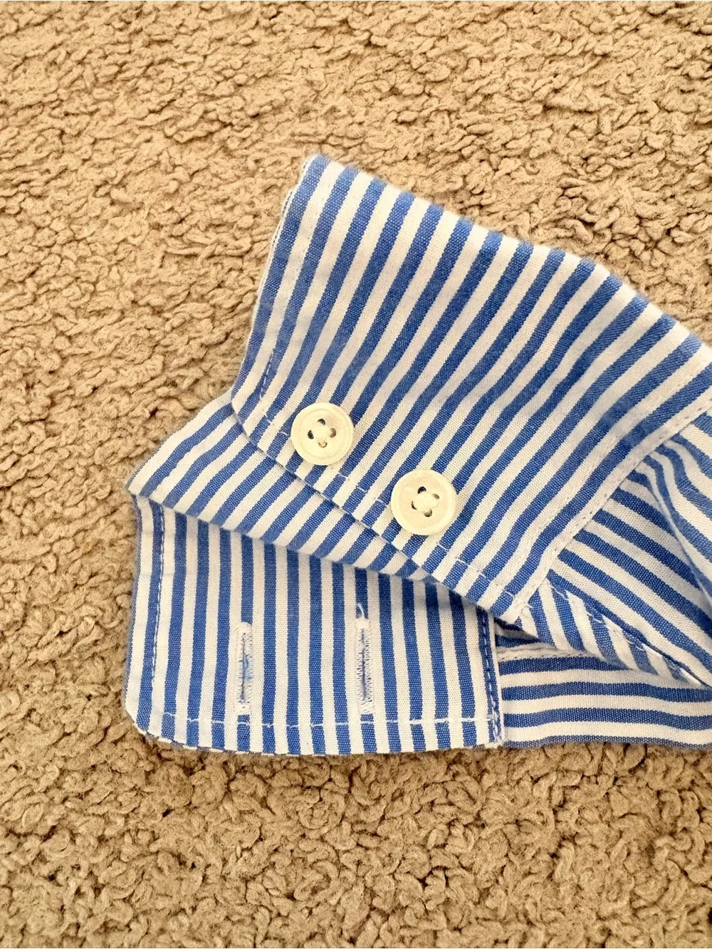 J. Crew Blue & White Striped Button-Down Shirt